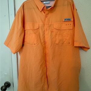 Columbia Vibrant Orange Mesh Shirt